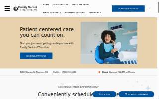 Family Dental of Thornton website