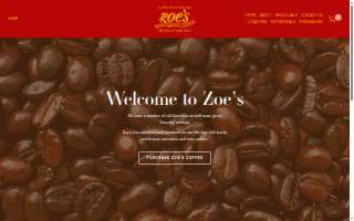ZOES Coffee website