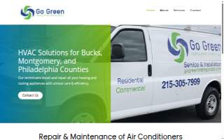 Go Green Heating & Air Conditioning website