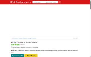 Alpha Charlie's Tap & Tavern website