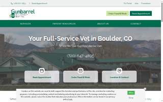 Gunbarrel Veterinary Hospital website