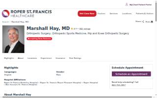 R. Marshall Hay, MD of Charleston website