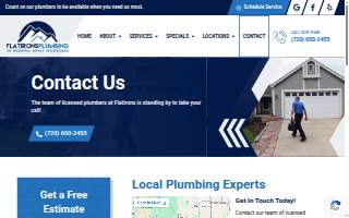 Flatirons Plumbing website