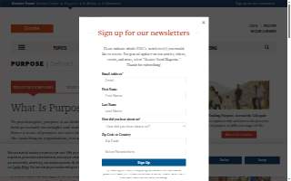 Purpose Center website