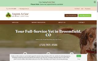 Aspen Arbor Animal Hospital website