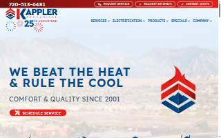 Kappler Mechanical Heating & Air Conditioning website
