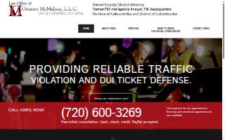 The Law Office of Greg McMahon, L.L.C. website