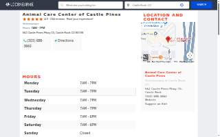 Animal Care Center of Castle Pines website