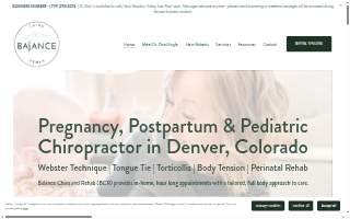 Balance Chiro and Rehab website