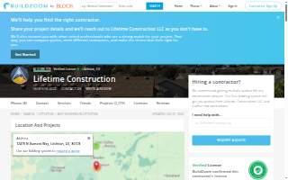 Lifetime Construction website