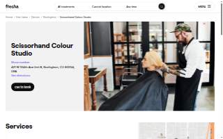 Scissorhand Colour Studio website