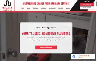 Triple J Plumbing Colorado website