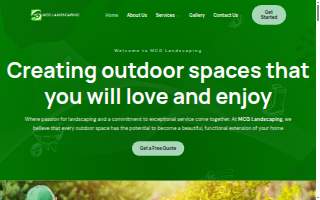 MCG Landscaping website