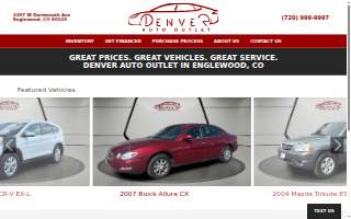 Denver Auto Outlet website