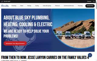 Blue Sky Plumbing, Heating, Cooling & Electric of Wheat Ridge website