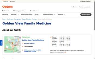 Golden View Family Medicine website