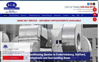 I.C.E. Heating & Cooling website