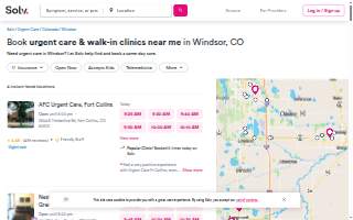 Windsor Urgent Care Clinic website
