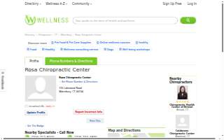 Rosa Chiropractic Center website
