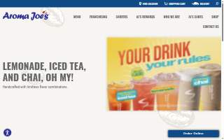 Aroma Joe's Coffee website