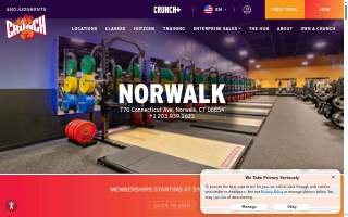 Crunch Fitness - Norwalk website
