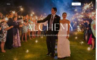 Alchemy Custom Celebrations & Cuisine website