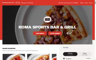 Roma Sports Bar & Grill website