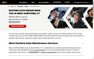Midas of West Hartford website