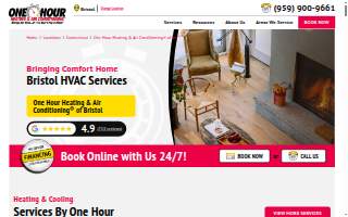One Hour Heating & Air Conditioning® of Bristol website