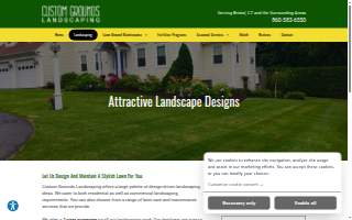 Custom Grounds Landscaping website
