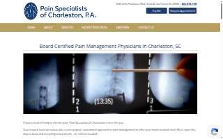 Pain Specialists of Charleston website
