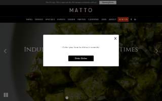 Matto Wine Bar website