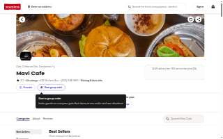 Mavi Cafe website