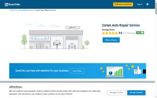 Spear auto LLC dba Coram Auto Repair Service website
