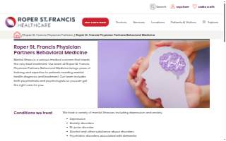 Roper St. Francis Physician Partners Behavioral Medicine website