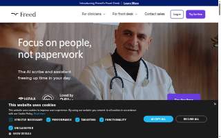 Freed Chiropractic Center website
