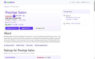 Prestige Salon website