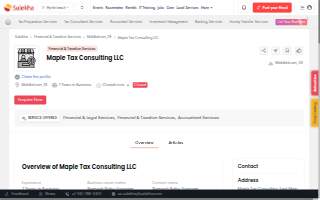 Maple Tax Consulting website