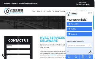 True Blue Mechanical website