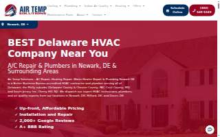 Air Temp Solutions - AC Repair, Heating Repair, Water Heater Repair & Plumbing Newark DE website