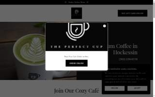 The Perfect Cup Cafe website