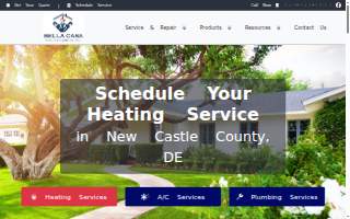 Bella Casa HVAC-R & Plumbing Inc. website