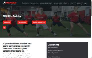 EMG Elite Training website