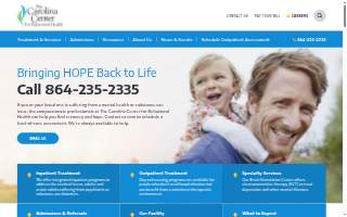 The Carolina Center for Behavioral Health website