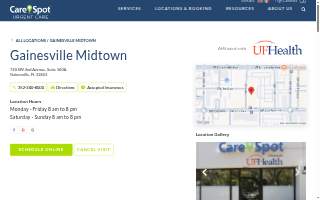 CareSpot Urgent Care of Gainesville Midtown website