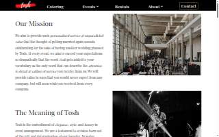 Tosh Events and Catering website