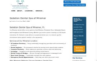 Sedation Dental Spa of Miramar website
