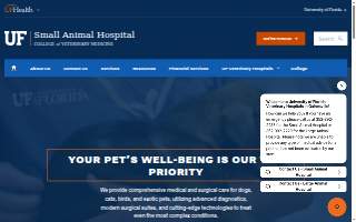UF Small Animal Hospital website