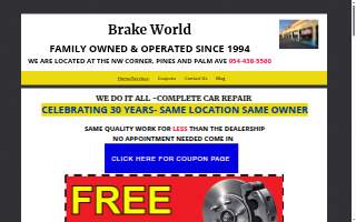 Brake World Pembroke Pines- pines & palm ave of Miramar website