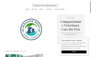 Miramar West Animal Hospital website